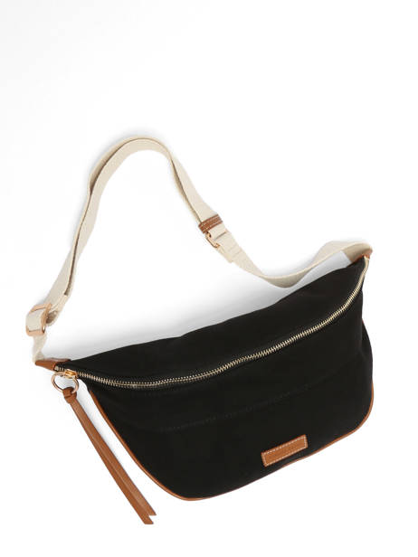 Sac Banane Le Cabas Coton Vanessa bruno Noir cabas 1V40902 vue secondaire 2