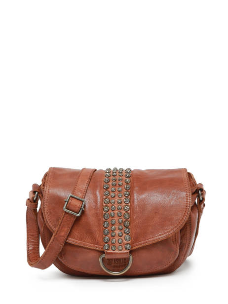 Leather Toscane Crossbody Bag Basilic pepper Brown toscane BTOS01