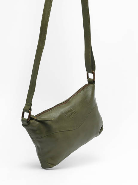 Shoulder Bag Cow Leather Basilic pepper Green cow BCOW68 other view 2