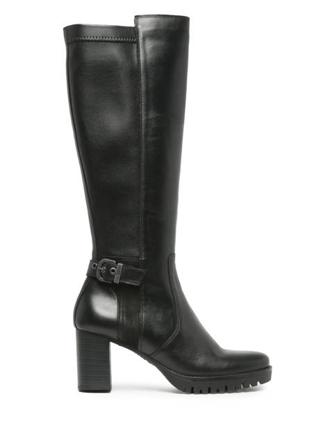 Heeled Boots Evie In Leather Dorking Black theme D8955