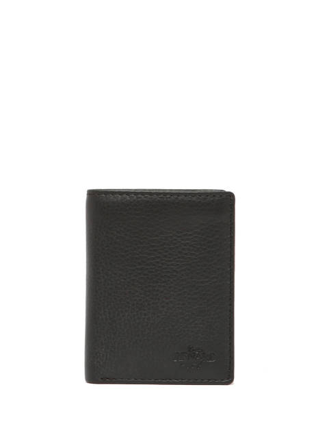 Card Holder Leather Yves renard Black foulonne 239