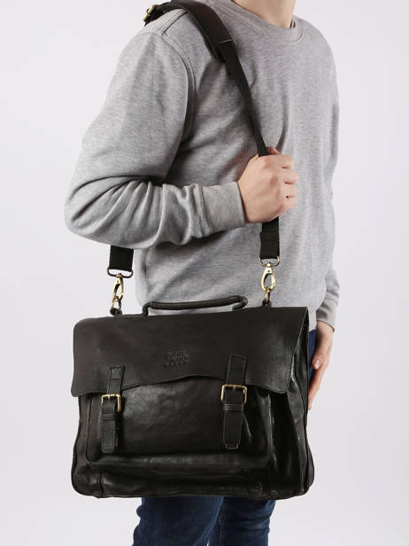 Briefcase Basilic pepper Black urban BURB03 other view 2