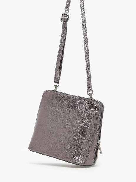 Sac Bandoulière Nine Cuir Milano Gris nine NI23117N vue secondaire 2