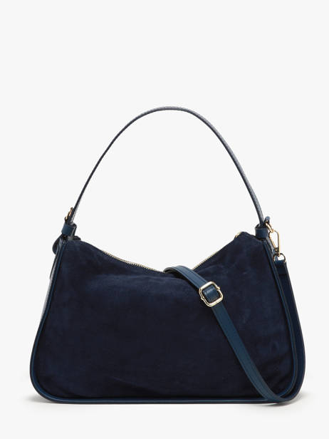 Velvet Leather Mirage Shoulder Bag Milano Blue mirage velvet MV23111 other view 4