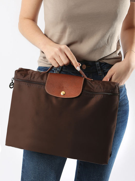 Longchamp Le pliage original Briefcase Brown