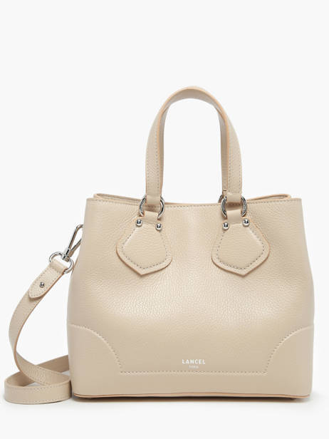 Small Leather Néo Izy Satchel Lancel Beige neo izy A12133