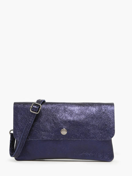 Sac Bandoulière Nine Cuir Milano Bleu nine NI23067