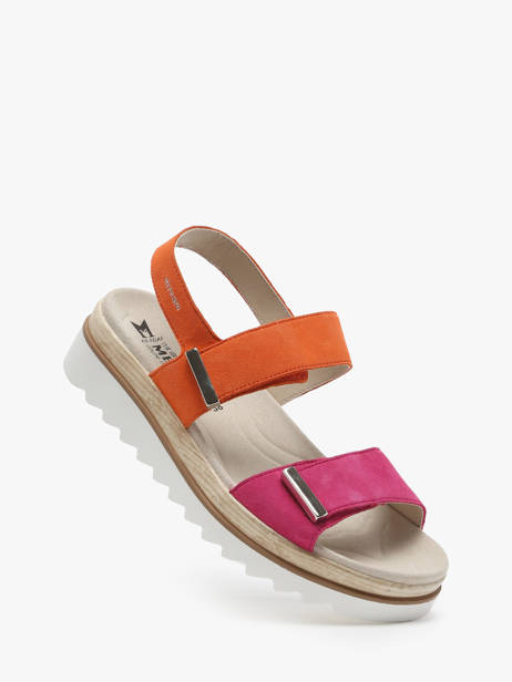 Velcro Sandals Dominica In Leather Mephisto Pink women P5142376 other view 1