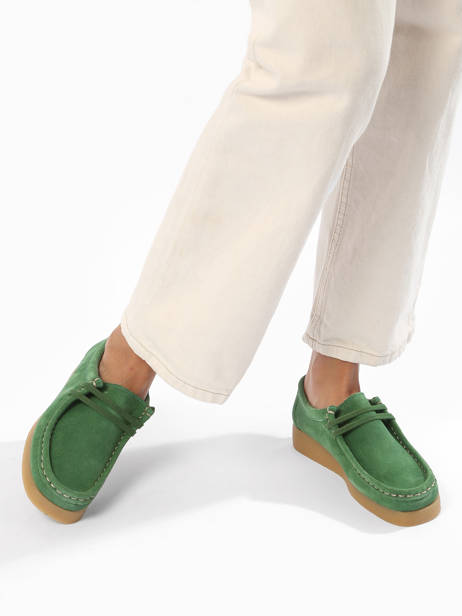 Chaussures Derbies En Cuir Another step Vert unisex 7010 vue secondaire 2