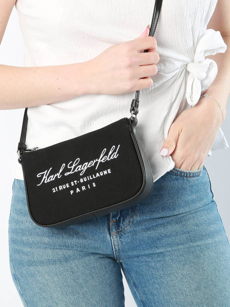 Shoulder Bag Hotel Karl Cotton Karl lagerfeld Black hotel karl 241W3206 other view 1