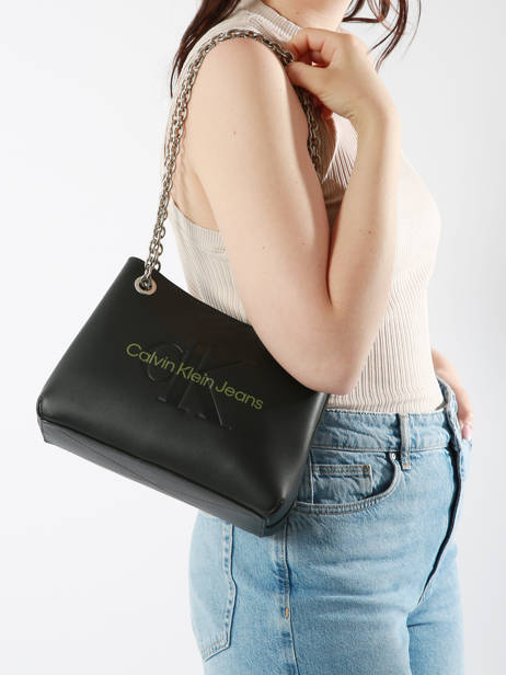 Shoulder Bag Sculpted Calvin klein jeans Black sculpted K607831 other view 1