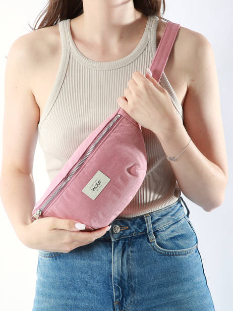 Sunrise Waistbag Wouf Pink denim line WC240020 other view 1