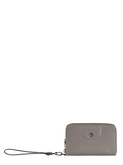 Longchamp Le pliage cuir Wallet Gray