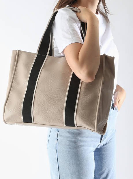 A4 Size Shoulder Bag New Grain Miniprix Beige new grain F6946 other view 1