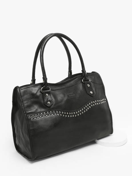 Shopping Bag Glam Leather Basilic pepper Black glam BGLA31 other view 2