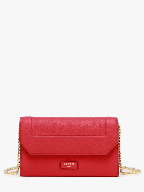 Leather Ninon Belt Bag With Chain Lancel Red ninon A11122