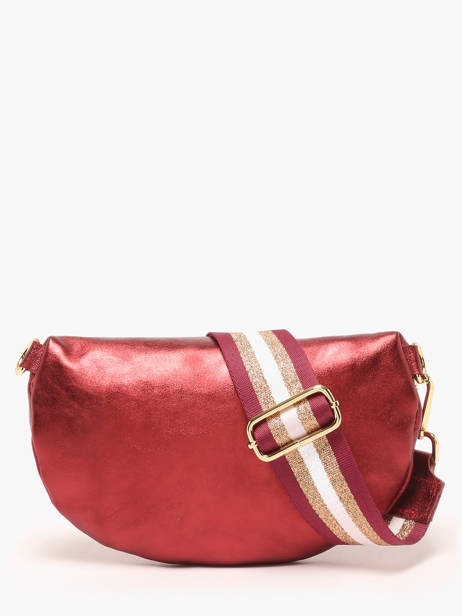 Leather Nine Belt Bag Milano Red nine NI24011 other view 4