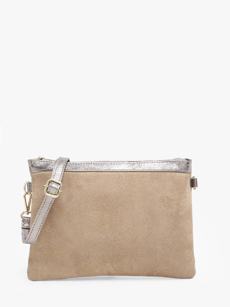 Sac Bandoulière Velvet Cuir Milano Beige velvet VE24065