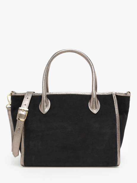 Handbag Velvet Leather Milano Black velvet VE24062