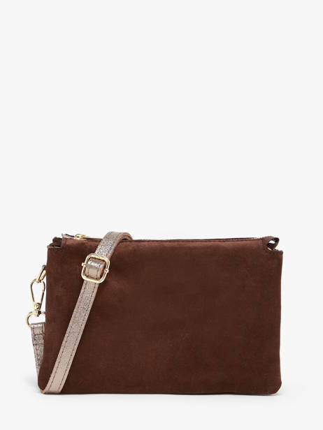 Shoulder Bag Velvet Leather Milano Brown velvet VE24061