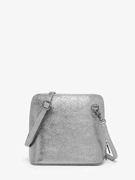 Sac Bandoulière Nine Cuir Milano Argent nine NI23117N