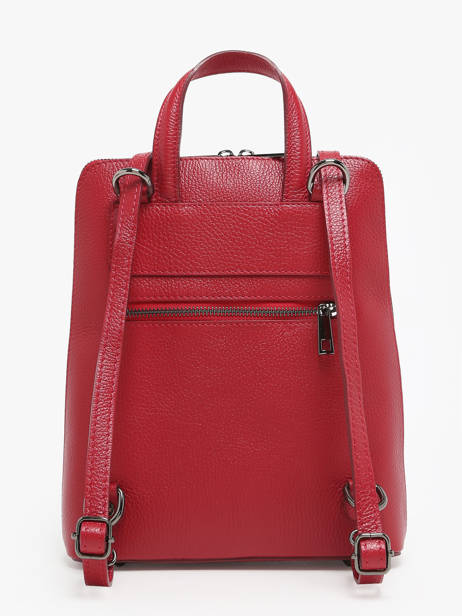 Shoulder Strap Backpack Milano Red caviar CA240615 other view 4