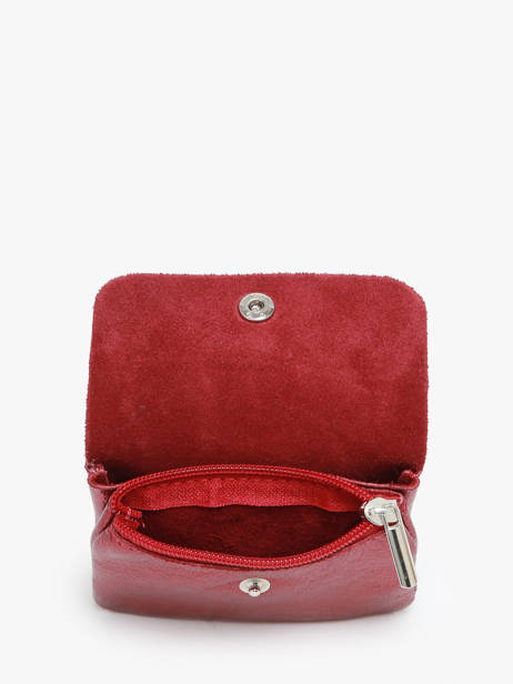 Leather Nine Coin Purse Milano Red nine NI22042N other view 1