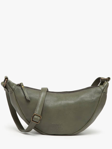 Shoulder Bag Cow Leather Basilic pepper Green cow BCOW73