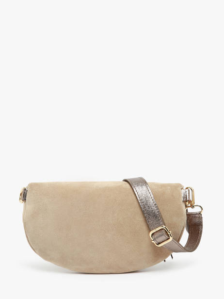 Sac Banane Milano Beige velvet VE23111 vue secondaire 4