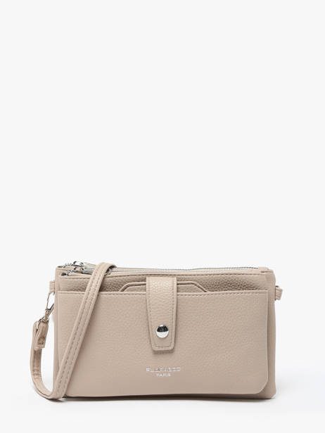 Crossbody Bag With Card Holder Grained Miniprix Beige grained H6020