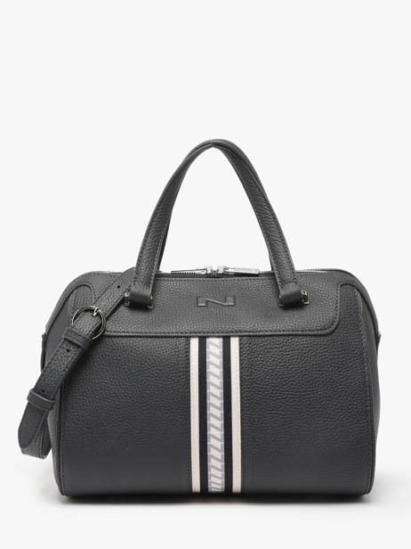 Leather Norma Signature Bowling Bag Nathan baume Black signature 1