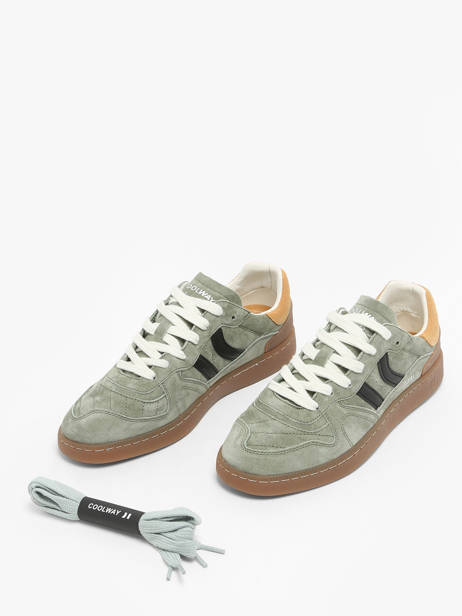 Sneakers Goal In Leather Coolway Green men 8663595 other view 1