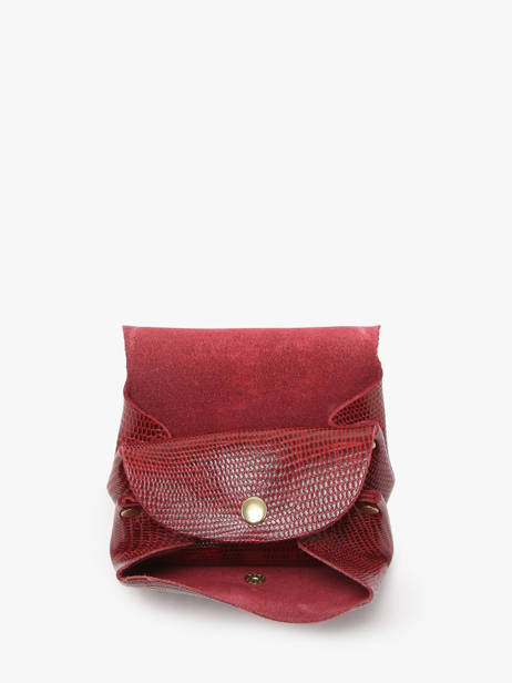 Coin Purse Leather Paul marius Red la suite 1960 GUSTA960 other view 1