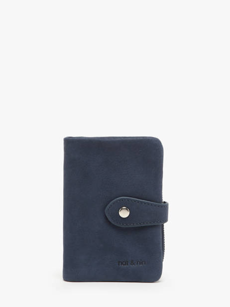 Wallet Leather Nat et nin Blue vintage JOYCE