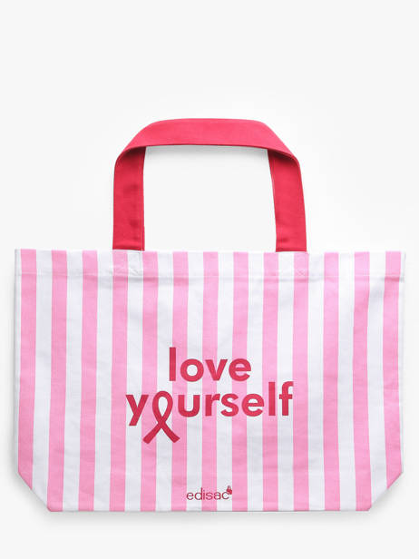 Cotton Love Yourself Tote Bag Edisac Pink octobre rose TBOCTROS