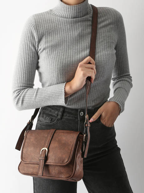 Shoulder Bag Belt Miniprix Brown belt MD5601 other view 1