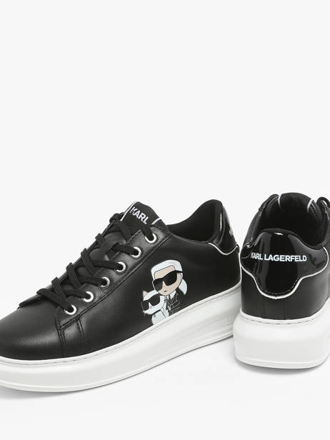 Sneakers Kapri Twin Nft In Leather Karl lagerfeld Black women KL62524T other view 3