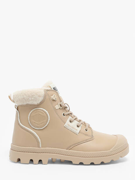 Boots Pampa Hi Snow Warm In Leather Palladium Beige women 94380235