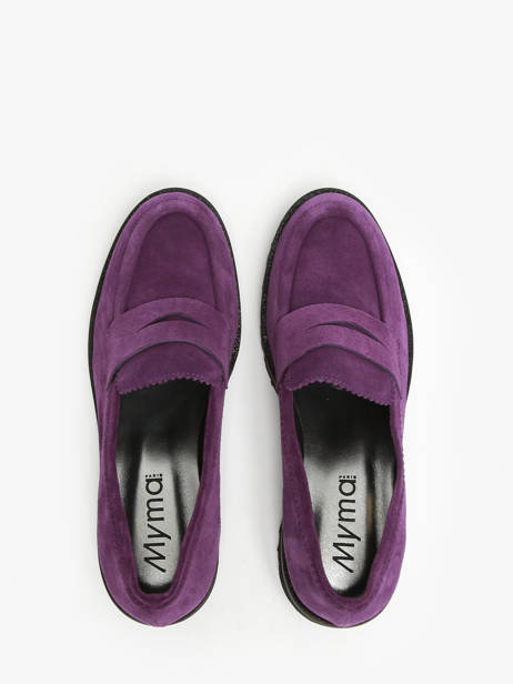 Moccasins In Leather Myma Violet women 1 other view 4