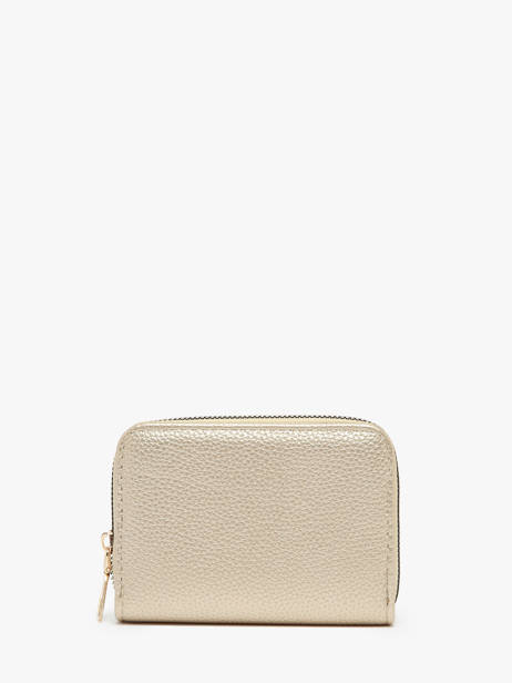 Coin Purse With Card Holder Miniprix Gold grained 78SM2631