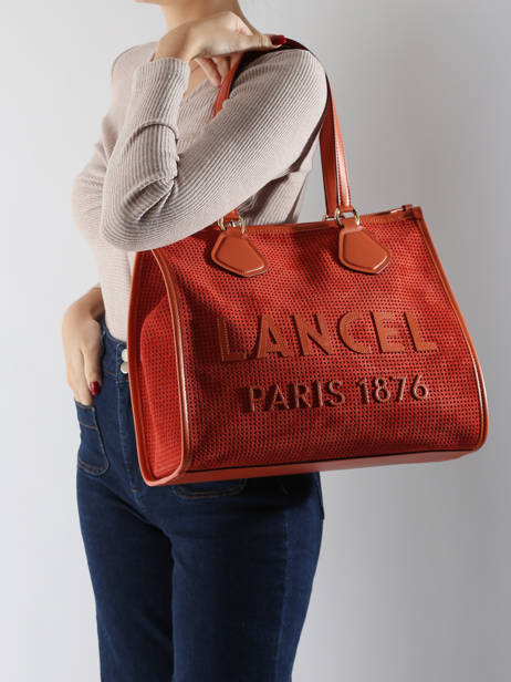 Shopping Bag Cabas D'ete Leather Lancel Orange cabas d'ete A13207 other view 1