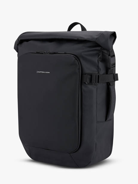 Backpack Kapten and son Black backcpack LISBON other view 2