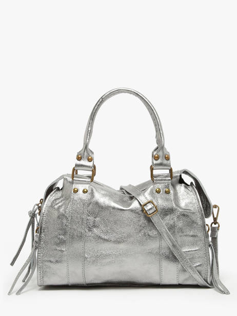 Shoulder Bag Nine Leather Milano Silver nine NI24092 other view 4