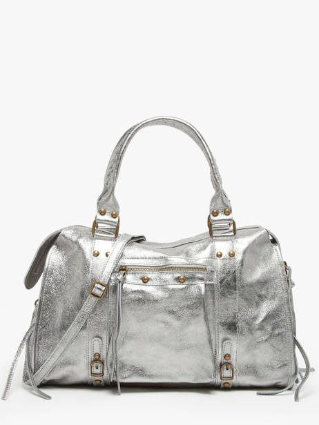 Sac Porté épaule A4 Nine Cuir Milano Argent nine NI24093