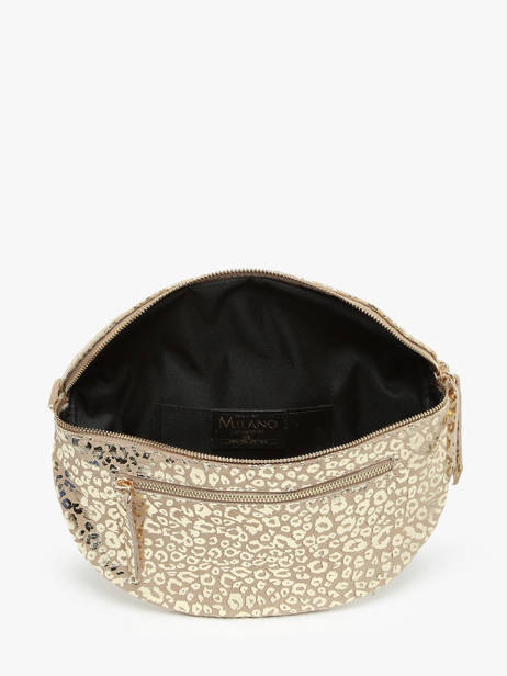 Sac Banane Velvet Leopardo Cuir Milano Or velvet leopardo VL24091 vue secondaire 3