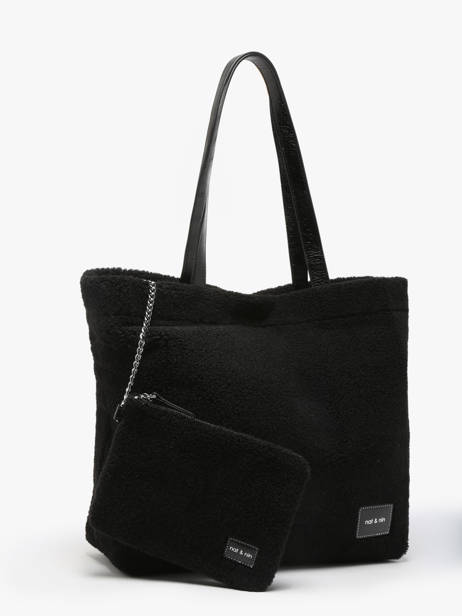 Shoulder Bag Teddy Recycled Polyester Nat et nin Black teddy T other view 2