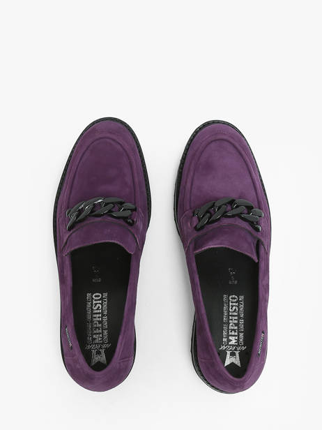 Moccasins Salka In Leather Mephisto Violet women P5145806 other view 4