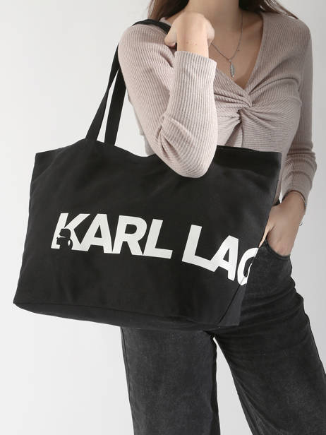 Shopping Bag K Essential Cotton Karl lagerfeld Black k essential 246W3886 other view 1