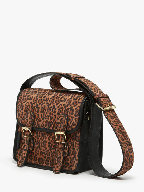 Sac Bandoulière Leopard Cuir Paul marius Marron leopard SACOSLEO vue secondaire 1