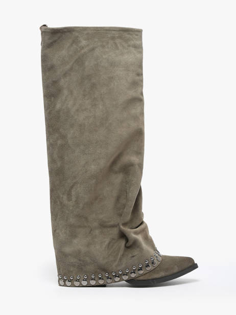 Bottes En Cuir N°6 Vert women AN31